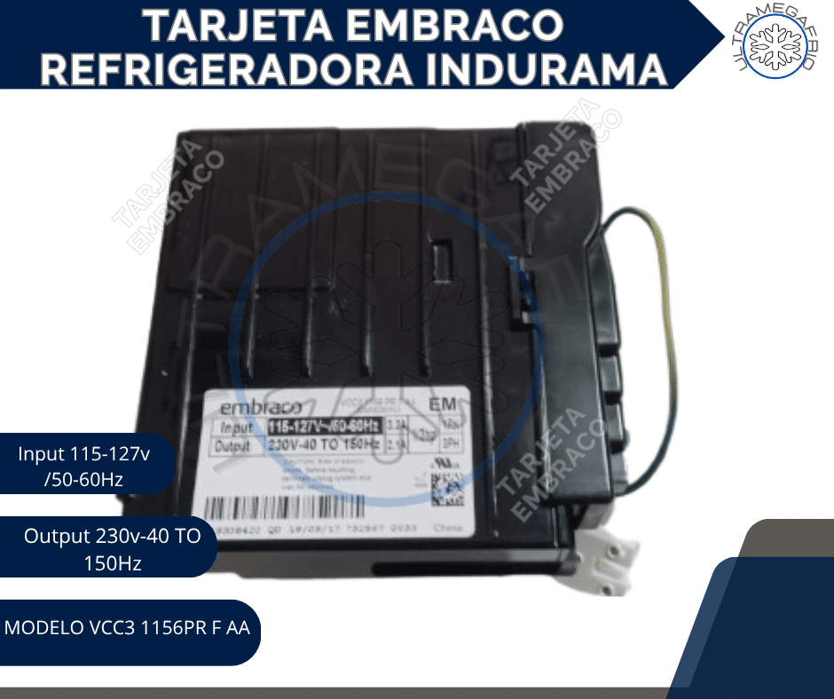 Tarjeta Embraco para refrigeradora Indurama